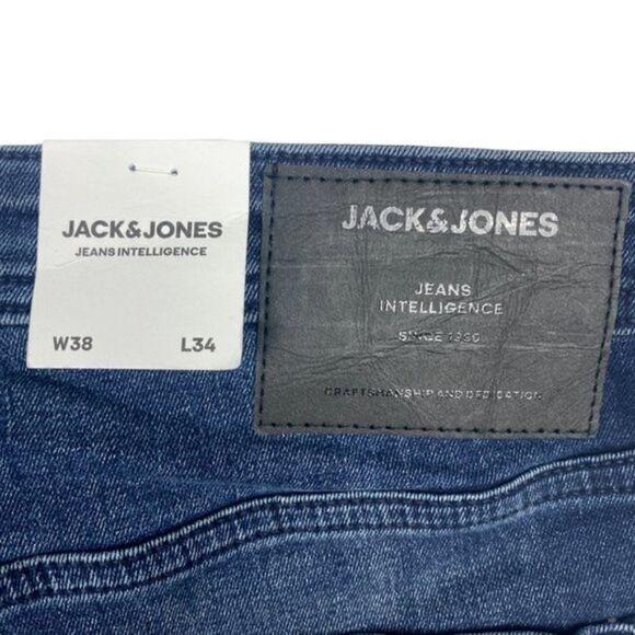 JACK & JONES Men's Blue Denim 812 Glenn Slim Original Jeans US 38 X 34 - Picture 9 of 13